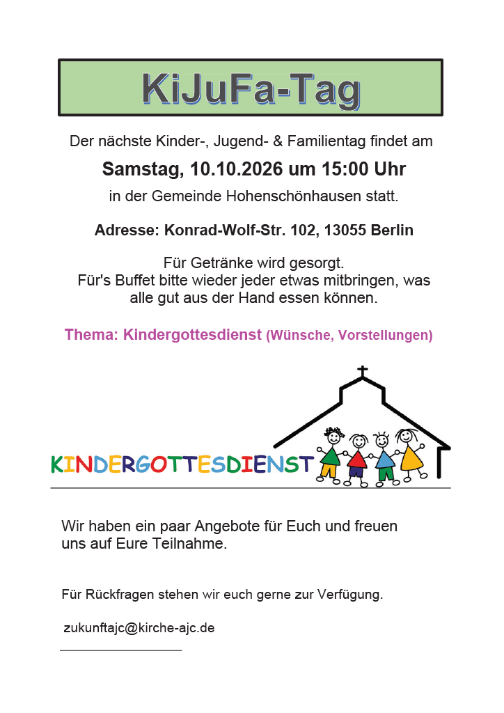 Flyer Kinder-, Jugend und Familientag am 10.10.2026