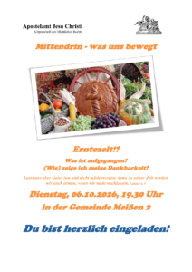 Altergruppentreffen "Mittendrin" - Ältester Morgenstern @ Gemeinderaum der Gemeinde Meißen 2